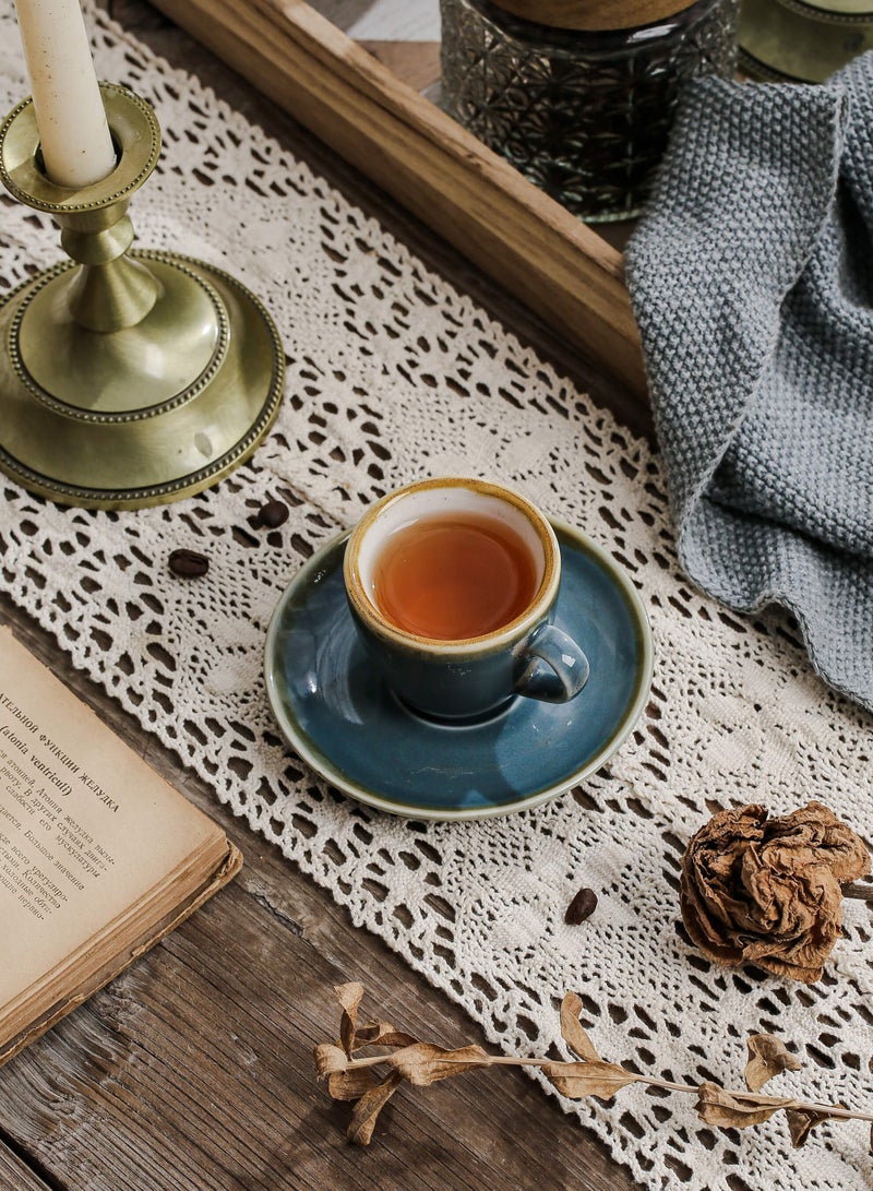 كوب قهوة سيراميك، كوب قهوة تركي، طقم فناجين وصحن مناسب للمنزل والمكتب والمطعم والهدايا والحفلات والحديقة والمنزل ومجموعة شاي بعد الظهر وكوب شاي بالحليب وكوب ماء