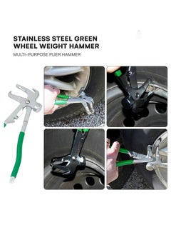 KASTWAVE Wheel Weight Tool,  Heavy Duty Wheel Weight Hammer, Versatile Wheel Weight Pliers, Wheel Balancing Tool Hammer Plier,  with Rust-Resistant Stainless Steel Construction, Cutting Blade and V Notch  - Image 2