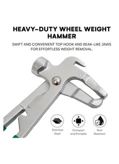 KASTWAVE Wheel Weight Tool,  Heavy Duty Wheel Weight Hammer, Versatile Wheel Weight Pliers, Wheel Balancing Tool Hammer Plier,  with Rust-Resistant Stainless Steel Construction, Cutting Blade and V Notch  - Image 3