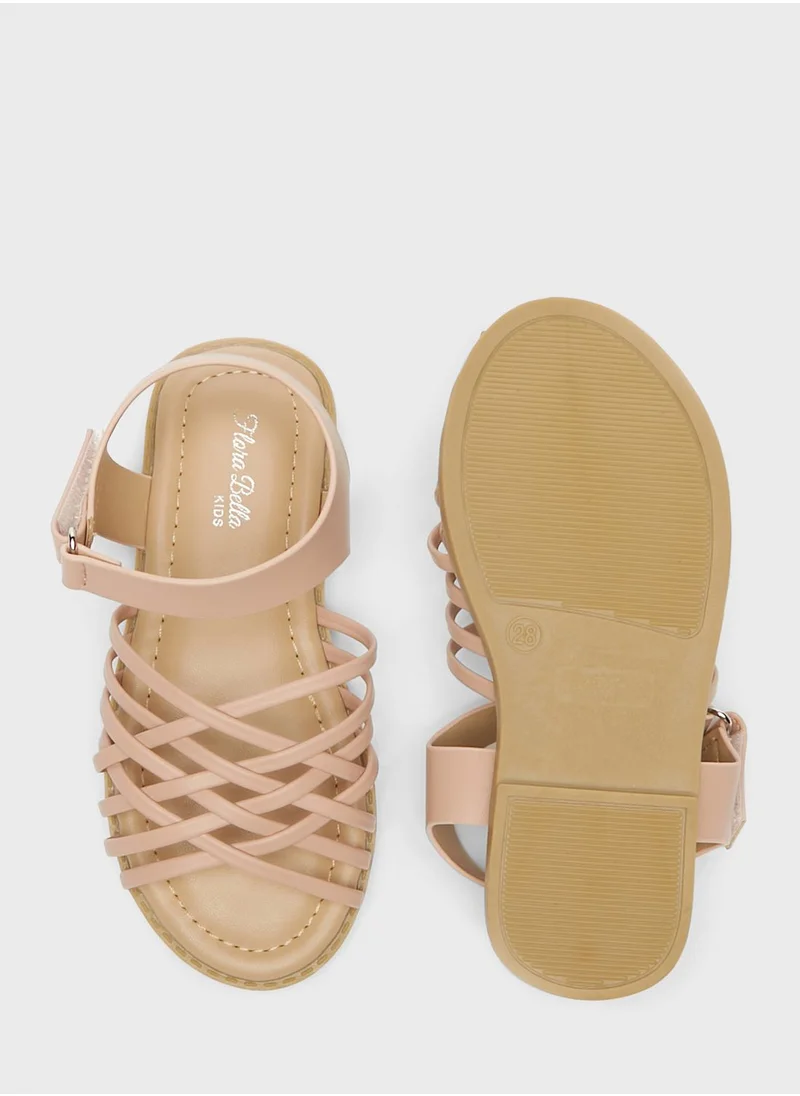 شو اكسبرس Kids Cross Strap Velcro Sandals
