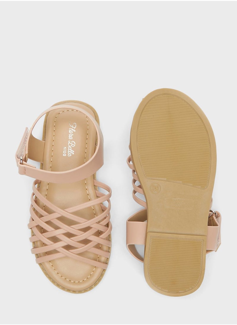 shoexpress - Kids Cross Strap Velcro Sandals - Image 1