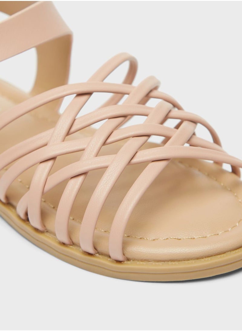 shoexpress - Kids Cross Strap Velcro Sandals - Image 1