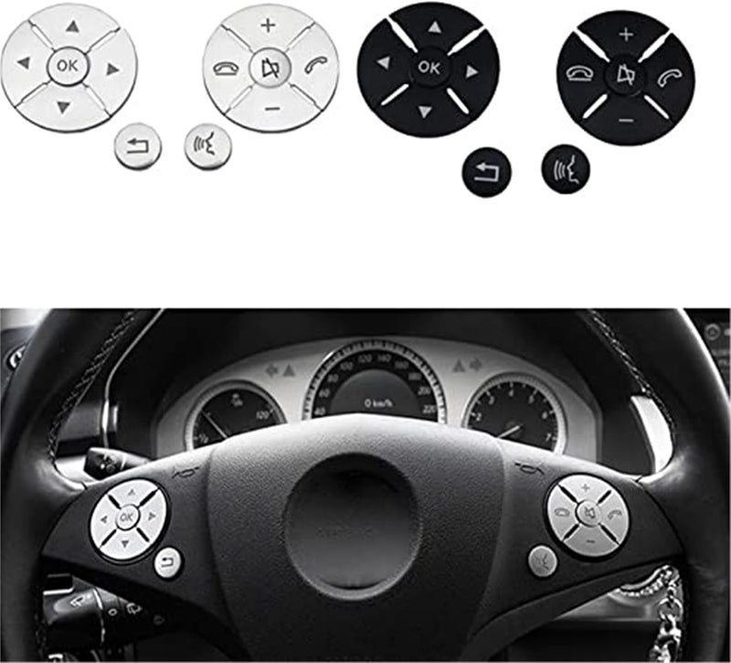 Vuzmode Steering Wheel Button Sticker Set for Mercedes E Class - Image 3