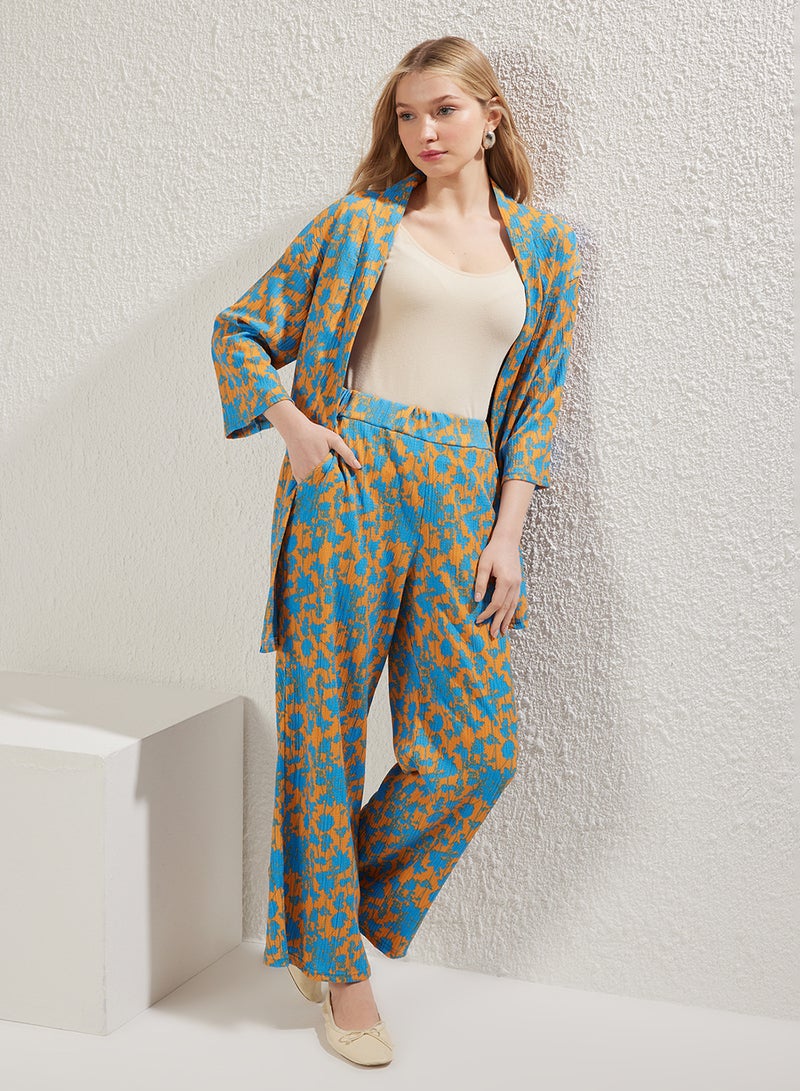 trendyol Relaxed Fit Stretchy Kimono Knitted Bottom-Top Suit Twoss24Au00103 - Image 2