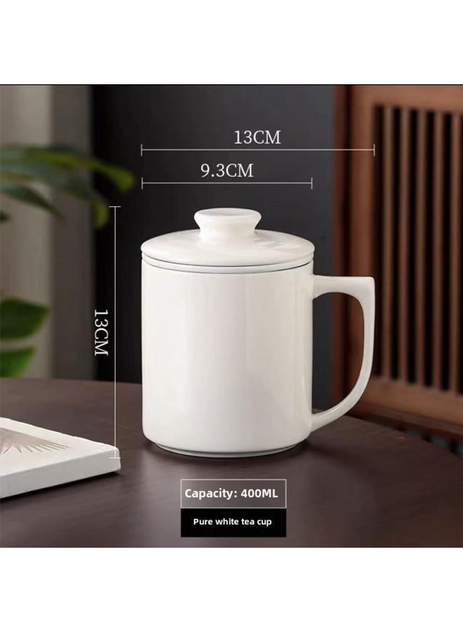 Chinese-style Ceramic Cup With Lid Office Tea Cup With Filter Net Tea Separation Cup Tea Separation Cup Personal Cup