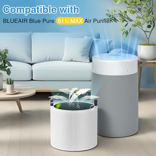 isingo 2-pack 511i MAX Replacement Filter Compatible with BLUEAIR HEPASilent Air Cleaner, Blue Pure F5MAX, Model Blue Pure 511i Max - Image 3