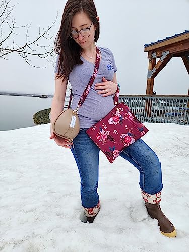 Sarah Wells Milkwear Pump Case for Wearable Breast Pumps Hard Shell Protective Storage with Flat Bottom Strap Options Fits Most Wearables Compact Pumping Organizer for Travel Work Latte - Image 3