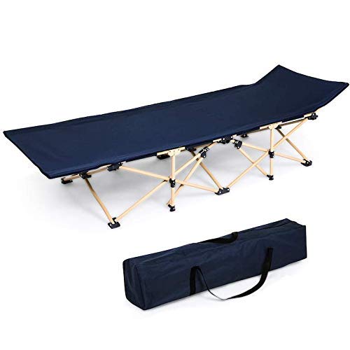MAHVIW MAHVIW Folding Camping Cots for Adults Heavy Duty Camp Pliable Extra Wide Sturdy Portable Sleeping Cot for Camp Office Use Travel Base Camp Hiking Mountaineering Hospital Beach Travel Bed 