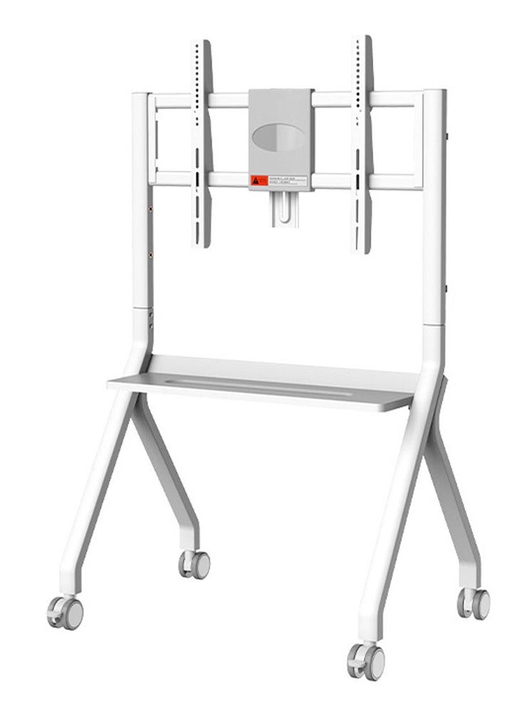 FlashHawk Mobile TV Stand with Wheels for 42-75 Inch Screen TVs or Interactive Whiteboard, Floor TV Cart for Home School Office White  - Image 1