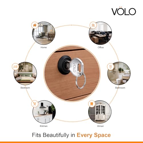 Volo Furniture Cupboard Lock – 30mm Black Safety Lock for Drawers, Cabinets, Wardrobes, and Almirahs – Home & Office Use - Image 5