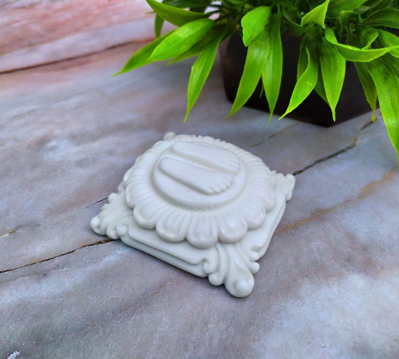 SHINDE EXPORTS Marble Charan Paduka for Puja (Design 13) - Image 2
