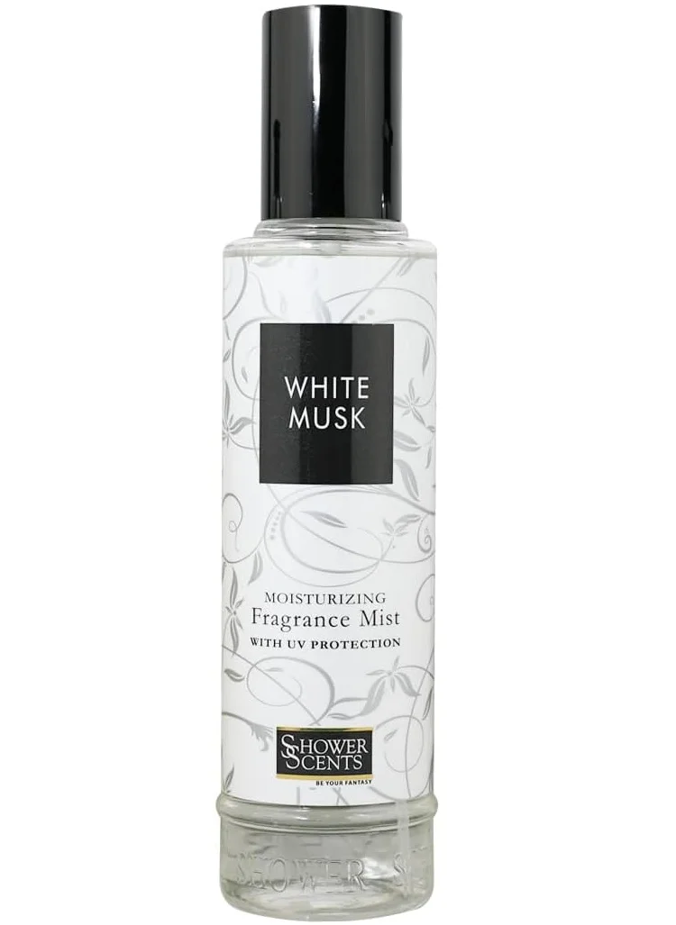 Shower Scents Shower Scents White Musk Moisturizing Fine Fragrance Body Mist With Hyaluronic Acid, Pro - Vitamin B5 and UV Protection 250ml