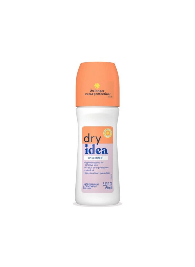 Dry Idea Antiperspirant Deodorant, Unscented, 3.25 Ounces  - Image 1
