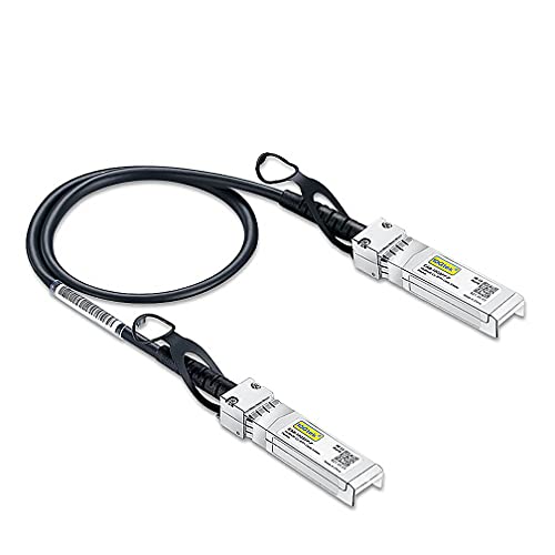 10Gtek 10G SFP+ DAC Cable - 10GBASE-CU Passive Direct Attach Copper Twinax SFP Cable for Cisco SFP-H10GB-CU0.3M, Meraki MA-CBL-TA-0.3M, Fortinet, Ubiquiti UniFi, D-Link, 0.3-Meter(1ft) - Image 1