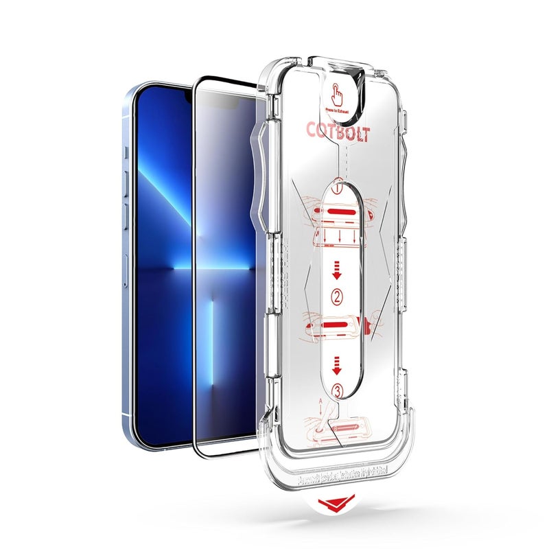 Cotbolt Tempered Glass for iPhone 13 Pro Max/iPhone 14 Plus Tempered Glass Screen Protector with (Easy Installation Kit) Anti Scratch, Bubble Free - Image 1