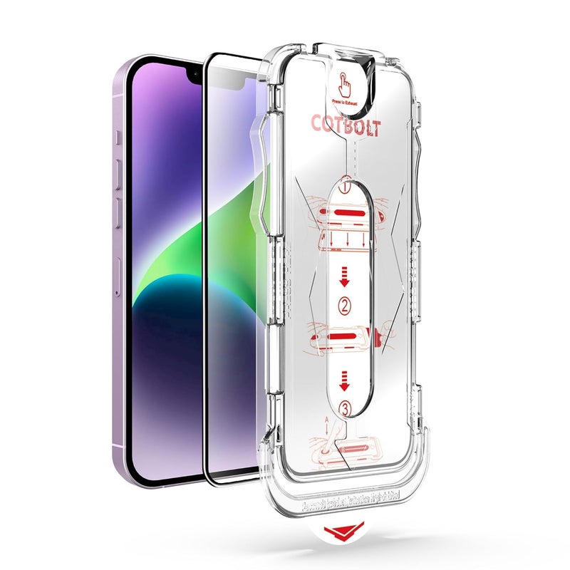 Cotbolt Tempered Glass for iPhone 13 Pro Max/iPhone 14 Plus Tempered Glass Screen Protector with (Easy Installation Kit) Anti Scratch, Bubble Free - Image 5