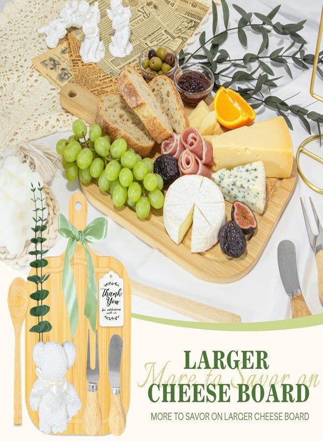 Krbnk 6 Set Baby Shower Game Prizes for game winners adults, Bamboo Mini Charcuterie Boards with Spoon Fork Towel & Gift Bags, Bridal Shower Prizes Gifts for Guests - All-in-One Adult Party Favors - Image 2