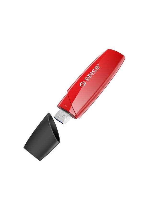 BURAQ ORCIO USB3.0 U Disk Drive, Read: 100MB/s, Write: 15MB/s, Memory:64GB, Port:USB-A(Red)  - Image 1