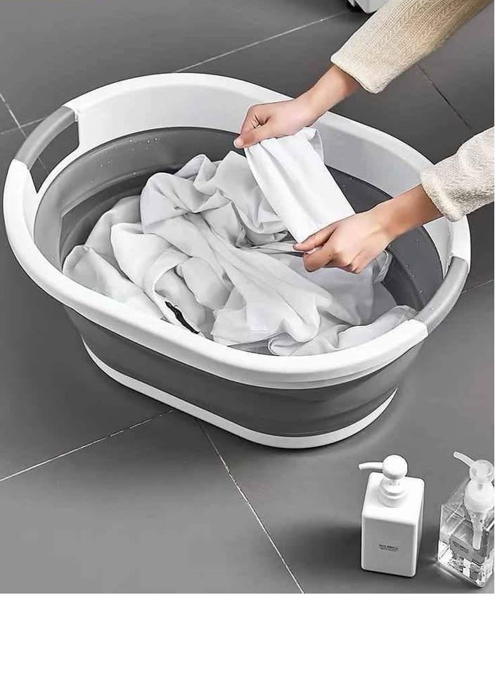 Large 38-Liter Collapsible Laundry Basket, Space-Saving, Bathtub Storage Container, Multi-Colored Washbasin - Image 4