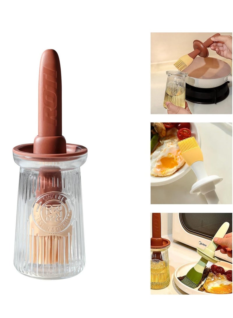 Versatile Silicone Oil Brush for Kitchen | High-Temperature Resistant | Integrated Oil Bottle & Basting Brush | Perfect for BBQ, Grilling, and Pancake Making | Easy to Clean | BPA-Free | Heatproof Handle  - Image 2