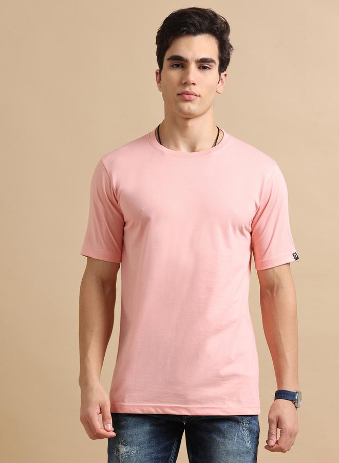 بوشيرت تيشيرت ستايلي برقبة دائرية سادة بقصة عادية - Image 1