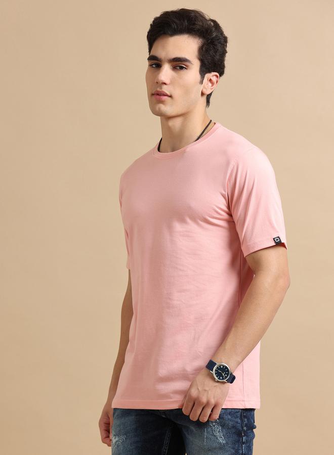 بوشيرت تيشيرت ستايلي برقبة دائرية سادة بقصة عادية - Image 3