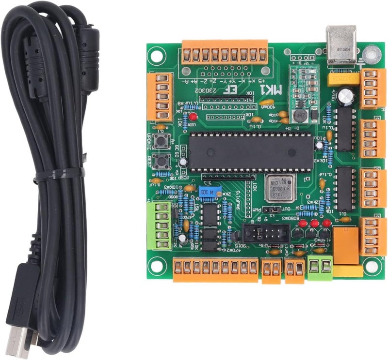 USB Interface CNC Motion Control Card High Performance Compact Breakout Board Controller for CNC Machines with 4 Axes 3 Axes G Code Support and 25 kHz Step Frequency - Image 1