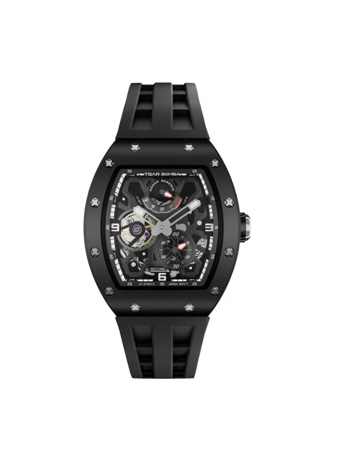 TSAR BOMBA Men's Rubber Automatic Watch TB8212C-02 - 50.0*42.8 mm