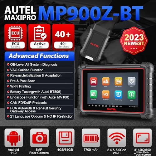 Autel Scanner MaxiPro MP900Z-BT: 2025 ECU Coding OBD2 Bidirectional Scan Tool with 40+ Services, Upgraded of MP900 MS906BT MP900BT All System OBDII Car Code Reader CAN FD, Alternative to MS906 Pro - Image 2
