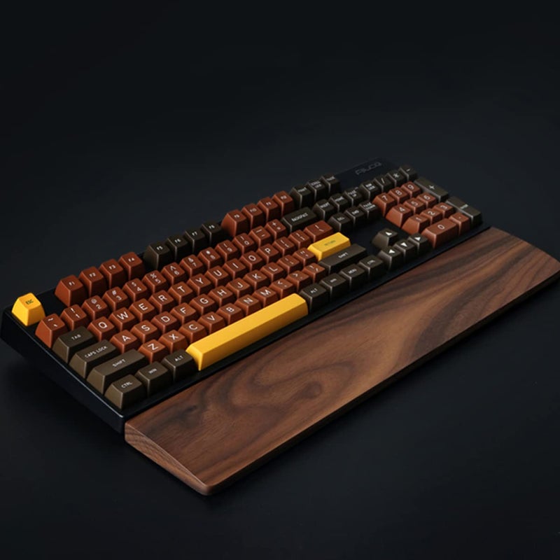 Solid Wood Keyboard Wrist Rest Pad 44X8X1 6CM Support for Office Gaming Typing - Image 3