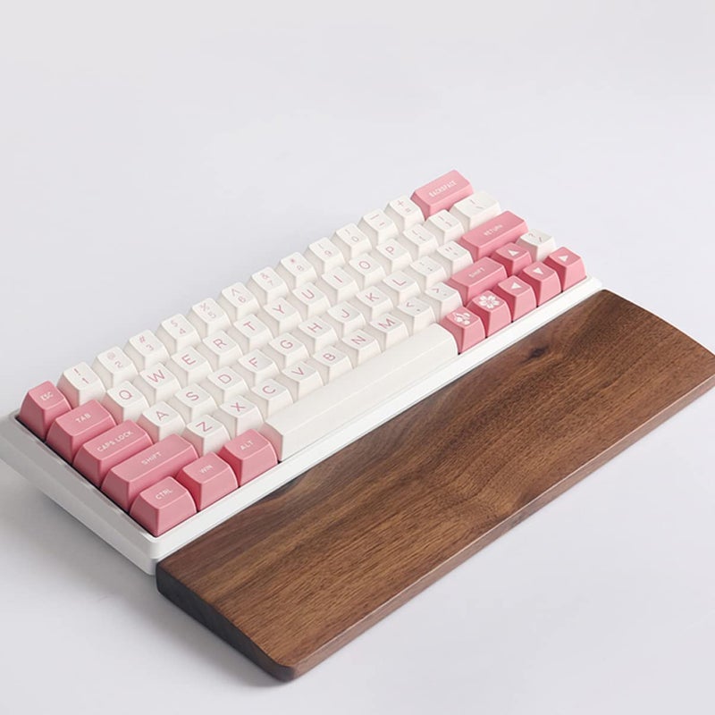 Solid Wood Keyboard Wrist Rest Pad 44X8X1 6CM Support for Office Gaming Typing - Image 5