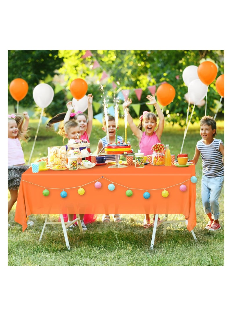 Plastic Table Cover 137cmX183cm Orange 