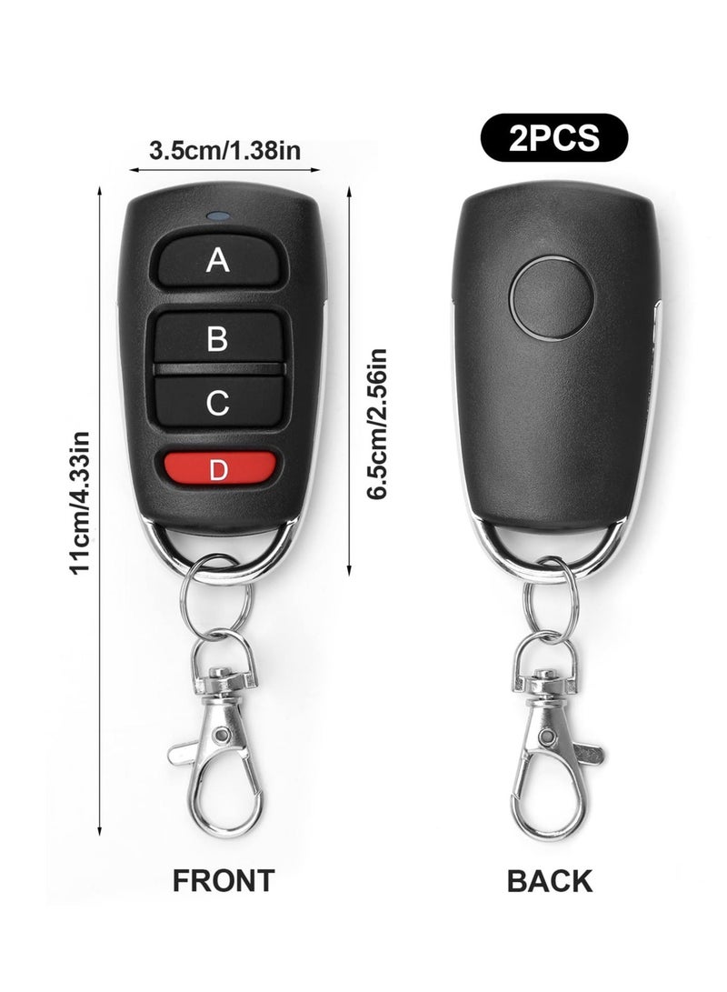 شابية جهاز تحكم عن بعد عالمي لباب المرآب بتردد 433 ميجاهرتز، 4 أزرار، لبوابة ذات رمز ثابت، مكرر - Image 2