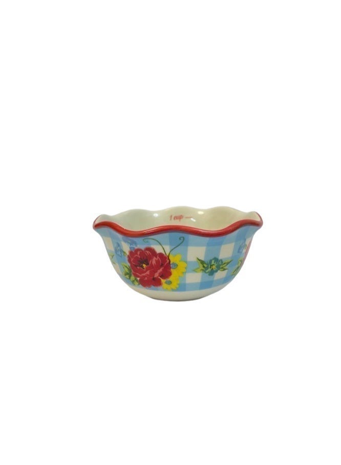 Floral Ceramic Measuring Cups 4 pcs Set - Image 2