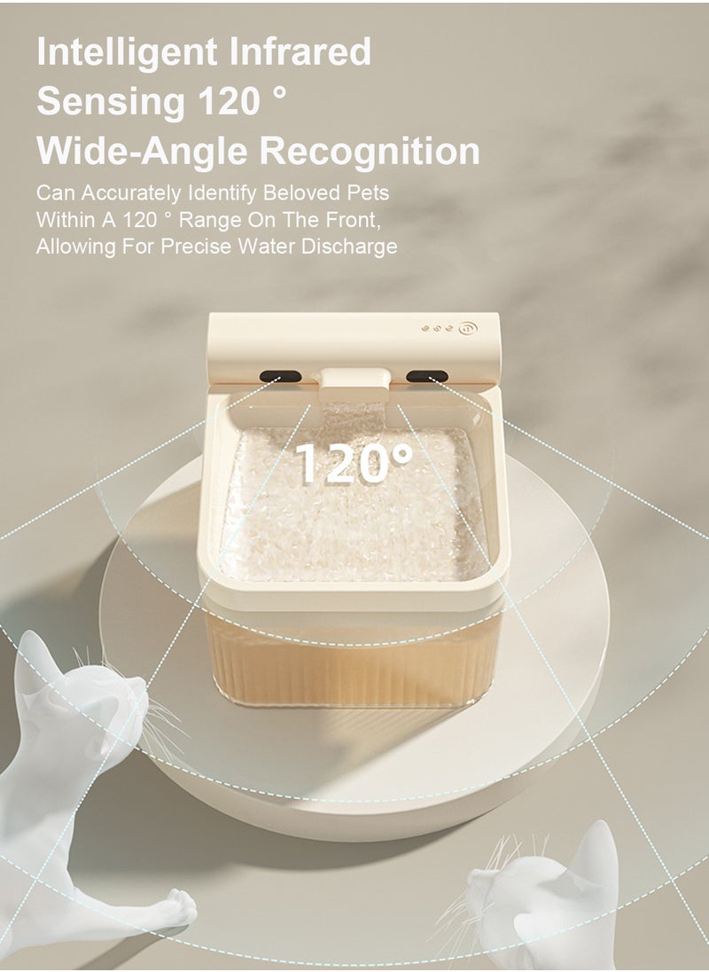 Large Capacity Cat Water Fountain Pet Water Dispenser Cat Water Dispenser Automatic Circulating Filter Sensor Drinker