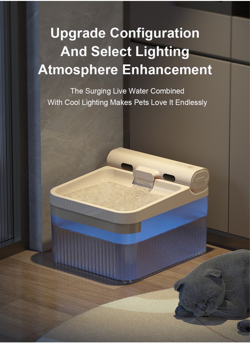 Large Capacity Cat Water Fountain Pet Water Dispenser Cat Water Dispenser Automatic Circulating Filter Sensor Drinker