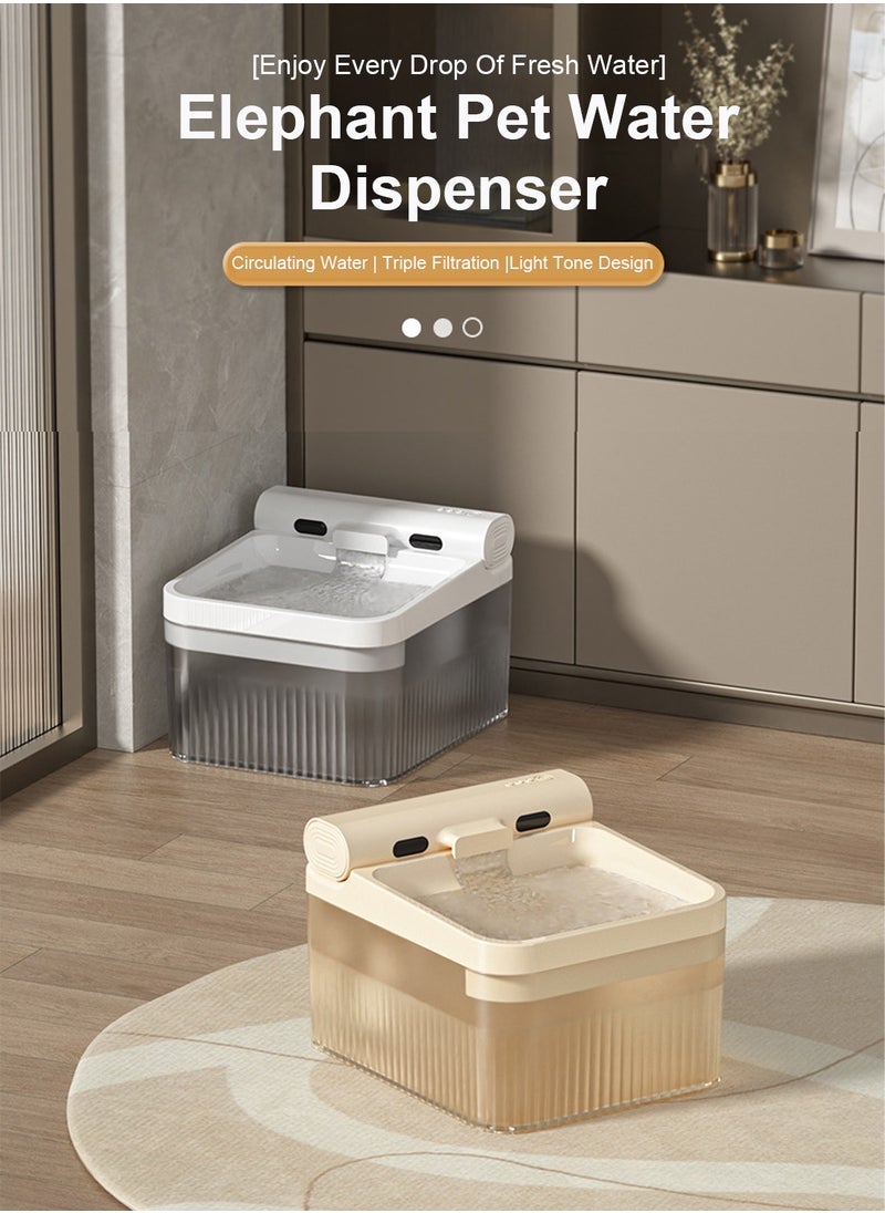 Large Capacity Cat Water Fountain Pet Water Dispenser Cat Water Dispenser Automatic Circulating Filter Sensor Drinker
