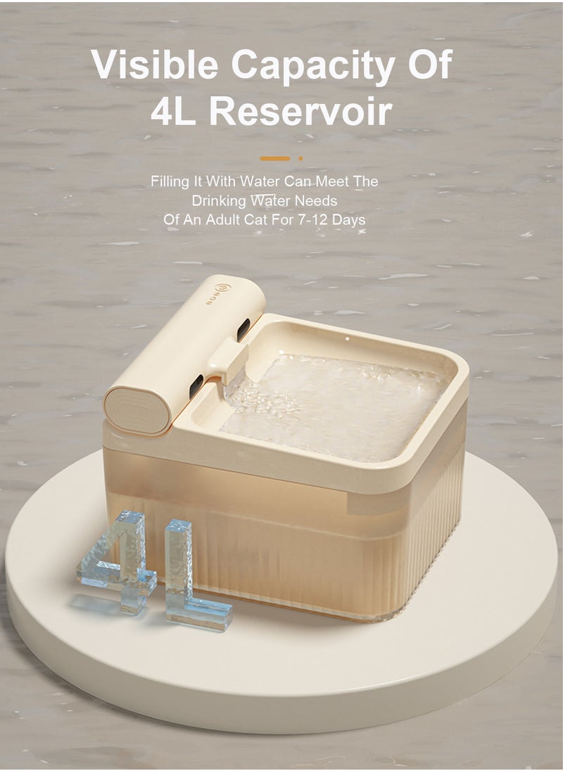 Large Capacity Cat Water Fountain Pet Water Dispenser Cat Water Dispenser Automatic Circulating Filter Sensor Drinker