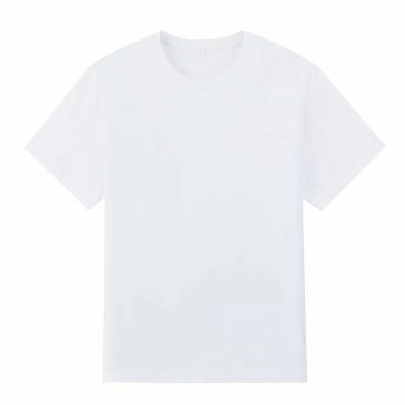 Summer Solid Color Cotton 180G Short Sleeve Round Neck T-Shirt Casual Joker Ice Cool Breathable Logo Multi-Color New - Image 1