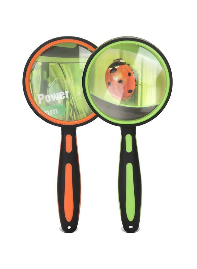 Ocim (2 Pcs) 10X Magnifying Glass, Handheld Reading Magnifier, 75mm Magnify Glasses Lens, Rubbery with Non-Slip Soft Handle for Seniors Reading and Kids Nature Exploration - Image 1