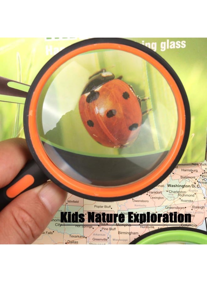 Ocim (2 Pcs) 10X Magnifying Glass, Handheld Reading Magnifier, 75mm Magnify Glasses Lens, Rubbery with Non-Slip Soft Handle for Seniors Reading and Kids Nature Exploration - Image 5
