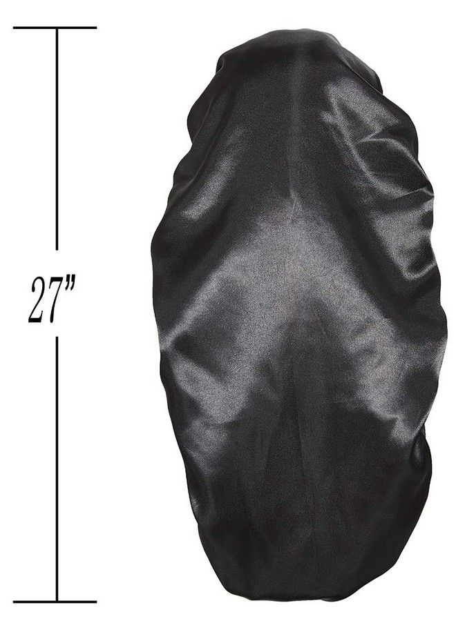 Wbfwbb Braid Bonnet For Sleeping Wide Elastic Band Satin Hair Wrap Sleeping Cap For Women Cap For Braids Curly Long Hair By Wbfwbb - Image 3