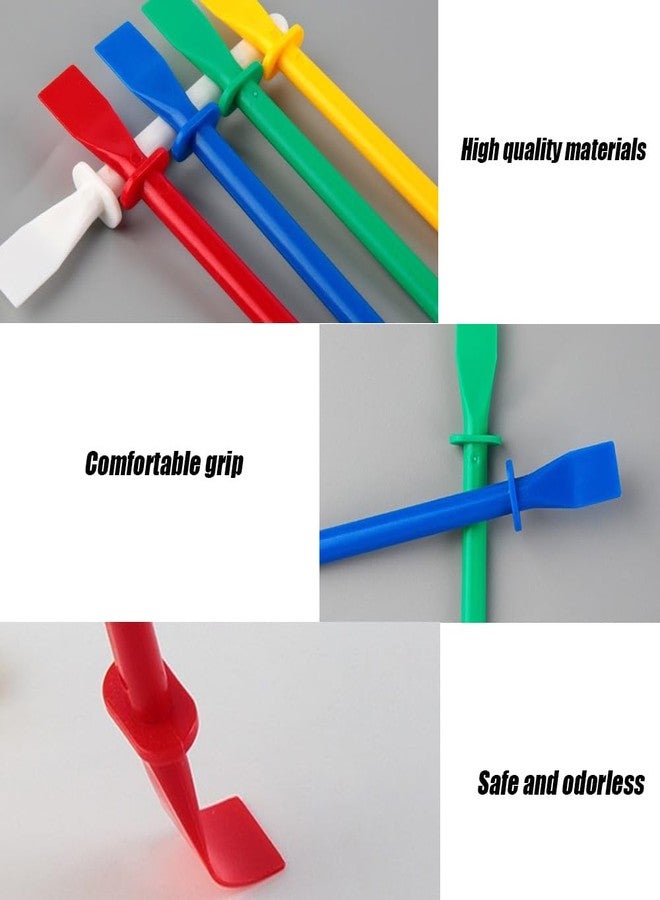 Quweiz 30 Pcs Glue Spreaders, Easy Clean Colored Plastic Glue Applicator, Painting Scrapers DIY Art Leather Craft Tool - Image 3