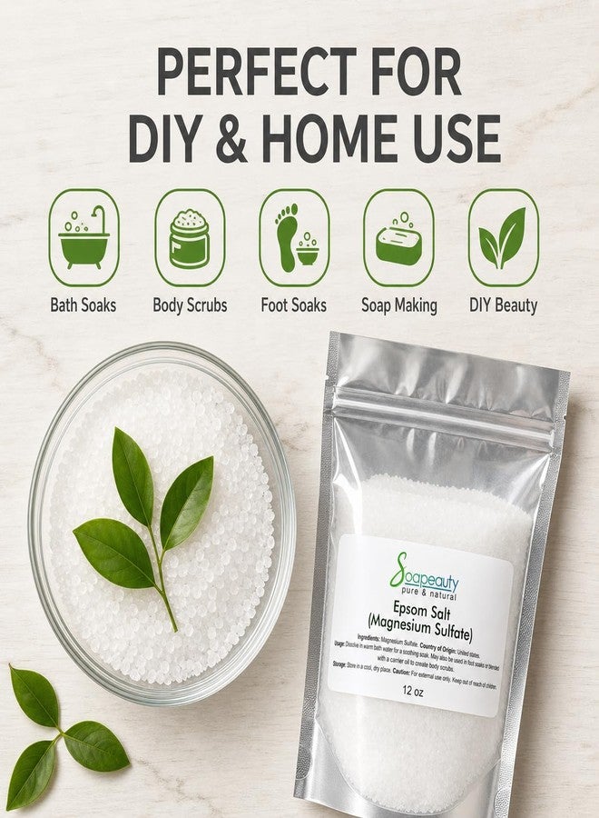 Soapeauty Epsom Salt – 100% Pure Magnesium Sulfate USP Grade, Kosher, Non-GMO, Unscented | Epsom Salt for Bath & Foot Soak | Made in USA, 5 lbs - Image 4