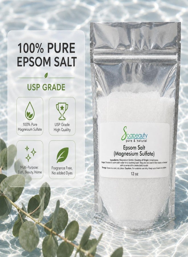 Soapeauty Epsom Salt – 100% Pure Magnesium Sulfate USP Grade, Kosher, Non-GMO, Unscented | Epsom Salt for Bath & Foot Soak | Made in USA, 5 lbs - Image 2