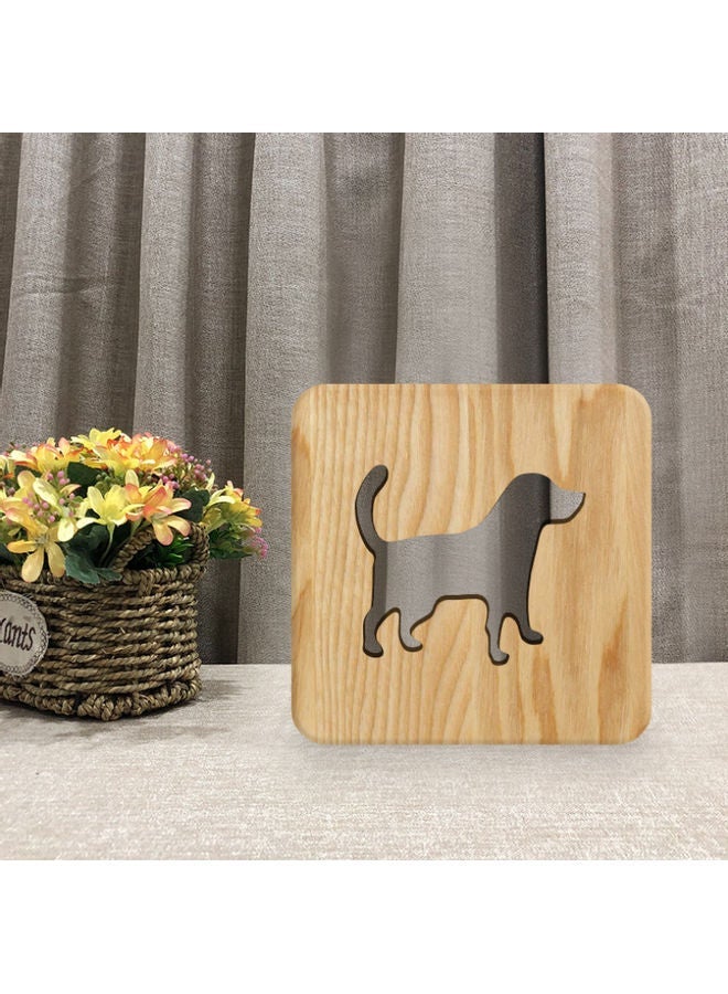 NIBEMINENT Wooden Dog Table Lamp Brown 19*19cm - Image 3