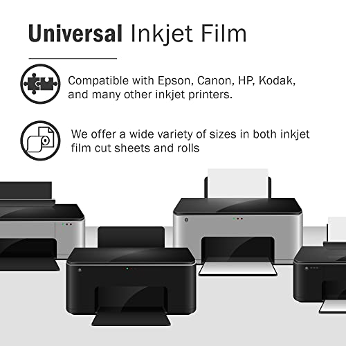 Screen Print Direct® Waterproof Inkjet Film Sheets(13" x 19" - 100 Sheets) - Transparency Film for Silk Screen Printing, Inkjet Film Sheets for Screen Printers - Screen Printing Supplies - Image 5