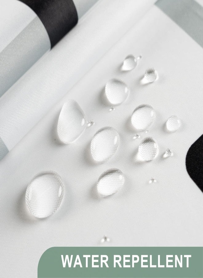 AmazerBath Shower Curtain Grey, Geometric Plaid Cloth Shower Curtain Sets with 12 Shower Curtain Hooks, Washable Fabric White Shower Curtain, Luxury Farmhouse Bathroom Shower Curtain, 72x72 Inches - Image 5