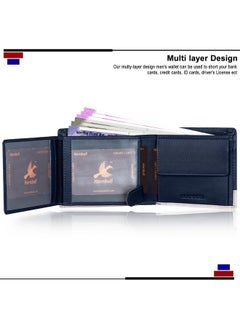 HORNBULL HORNBULL Jackson Navy Leather Wallet for Men | Branded Quality Mens Wallet with RFID Blocking | Wallets Men Genuine Leather | Purse Men Leather  - Image 4