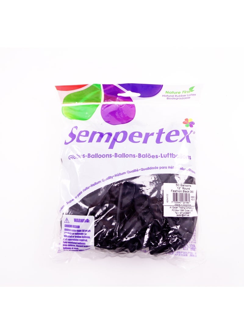 Sempertex 12-Inch Latex Balloons, Black - Image 2
